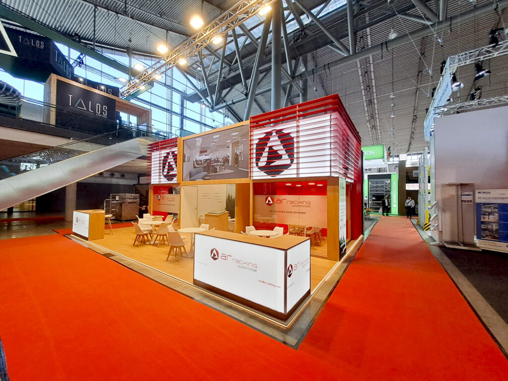El stand Ar Rackinig diseñado por Intermedio Montajes en LogiMAT-Messe 2025
